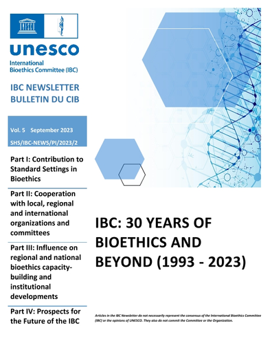 IBC newsletter, vol.5, September IBC: 30 years of bioethics and